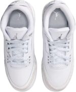 Air Jordan 3 Retro Big Shoes White/Metallic Silver-White - Image 2