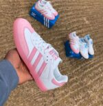 Adidas Samba Sneakers (White/Pink) - Image 3