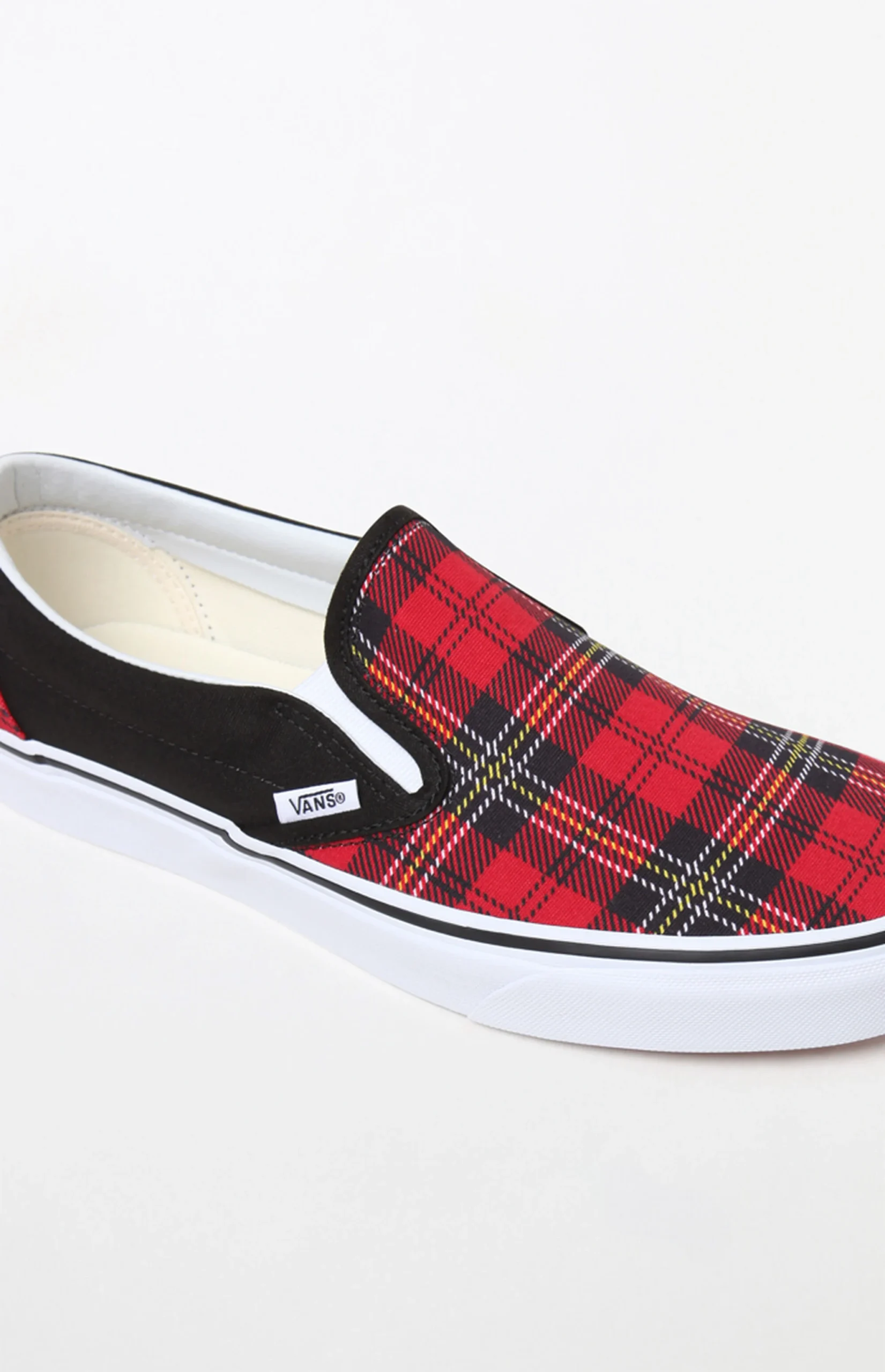p1 Vans Classic Slip-On Plaid Shoes - Image 1