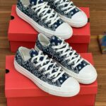 Patterned Low-Top Canvas Sneakers