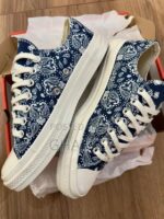 Patterned Low-Top Canvas Sneakers - Image 3