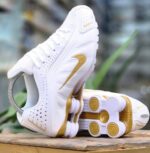 Nike Shox R4 White and Gold - Image 2