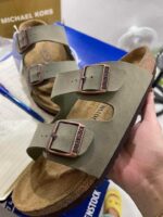 Birkenstock muted olive green (khaki) straps - Image 2