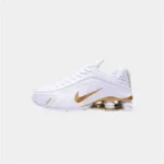 Nike Shox R4 White and Gold