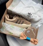 Adidas Beige & Brown Campus Sneakers - Image 2