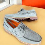 Timberland Grey Suede Boat Shoes with Lug Sole