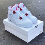 Air Jordan 4 Retro Red and White - Image 3