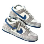 Nike Dunk Low – White/Grey/Blue Colorway - Image 2